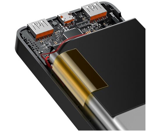 Батарея универсальная Baseus Bipow 10000mAh, PD/20W, QC/3.0, USB-C, 2*USB-A, black (PPDML-L01), изображение 6 Батарея универсальная Baseus Bipow 10000mAh, PD/20W, QC/3.0, USB-C, 2*USB-A, black (PPDML-L01), изображение 6