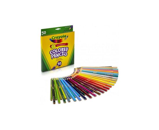 Олівці кольорові Crayola 50 шт (68-4050), зображення 2 Олівці кольорові Crayola 50 шт (68-4050), зображення 2