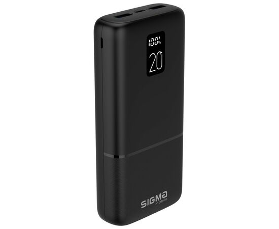Батарея универсальная Sigma X-power SI20A2QL 20000mAh, PD/20W, QC/22.5W, LCD, Type-C, 2* (4827798423813), изображение 2 Батарея универсальная Sigma X-power SI20A2QL 20000mAh, PD/20W, QC/22.5W, LCD, Type-C, 2* (4827798423813), изображение 2