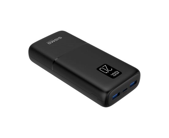 Батарея универсальная Sigma X-power SI20A2QL 20000mAh, PD/20W, QC/22.5W, LCD, Type-C, 2* (4827798423813), изображение 4 Батарея универсальная Sigma X-power SI20A2QL 20000mAh, PD/20W, QC/22.5W, LCD, Type-C, 2* (4827798423813), изображение 4