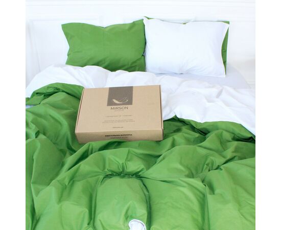 Постельное белье MirSon Ranforce Elite Green Diego (11-2107 + 18-0130) 143х210х2 (2200004680835)