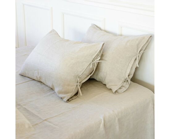 Наволочка MirSon Лен Natural Linen 60х60 Grey sky (2200005372234)