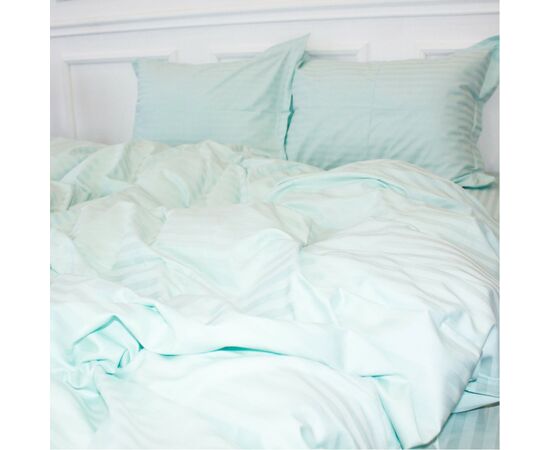 Постільна білизна MirSon Satin Stripe 30-0013 Azure 2х143х210 сімейний (2200005252420)