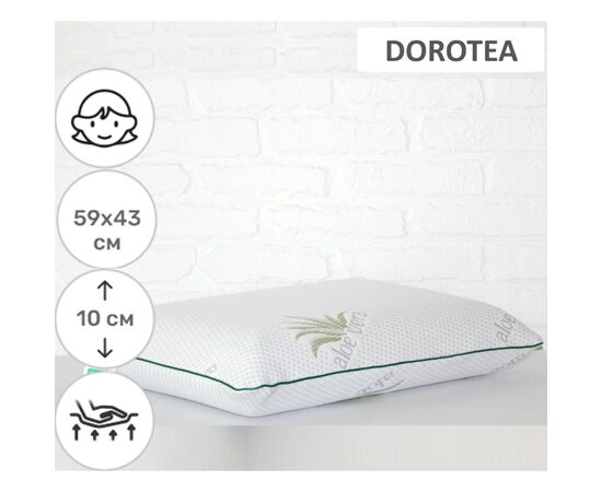 Подушка MirSon ортопедична 6080 Green nature Dorotea WoMen 59х43х10 (2200003262346), зображення 2 Подушка MirSon ортопедична 6080 Green nature Dorotea WoMen 59х43х10 (2200003262346), зображення 2