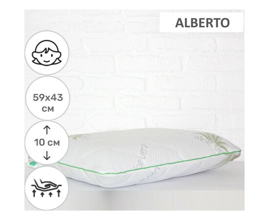 Подушка MirSon ортопедическая №6081 Green nature Alberto WoMen 59х43х10 (2200003262353), изображение 2 Подушка MirSon ортопедическая №6081 Green nature Alberto WoMen 59х43х10 (2200003262353), изображение 2