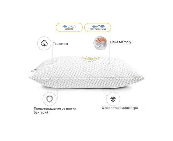 Подушка MirSon Memory №739 Dorotea Memory мягкая 45х45 см (2200003263848), изображение 3 Подушка MirSon Memory №739 Dorotea Memory мягкая 45х45 см (2200003263848), изображение 3