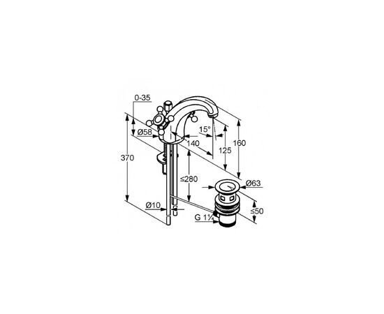 Смеситель KLUDI ADLON (510100520), изображение 2 Смеситель KLUDI ADLON (510100520), изображение 2