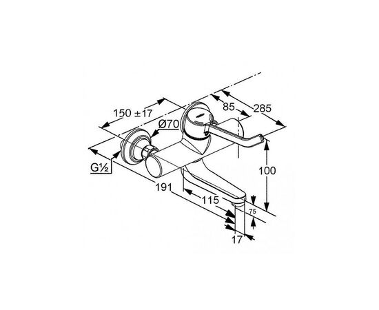 Смеситель KLUDI 8481 80 11 00 (335310500), изображение 2 Смеситель KLUDI 8481 80 11 00 (335310500), изображение 2