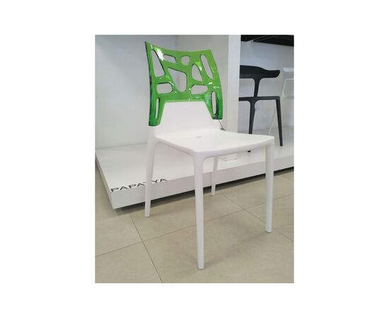 Кухонный стул PAPATYA ЭГО-РОК сиденье белое, верх прозрачно-красный (2524), изображение 2 Кухонный стул PAPATYA ЭГО-РОК сиденье белое, верх прозрачно-красный (2524), изображение 2