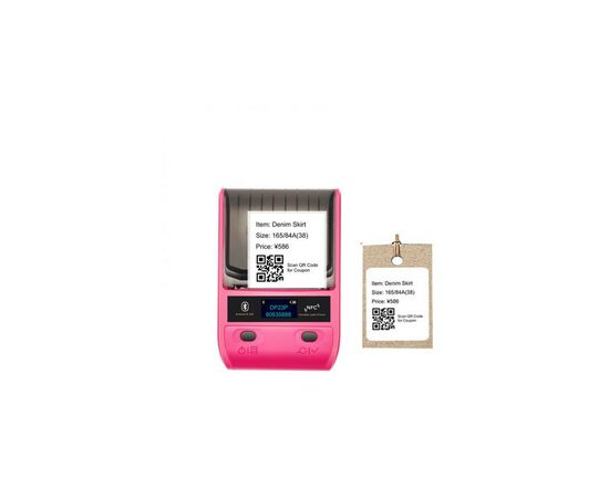 Принтер этикеток UKRMARK AT 10EW USB, Bluetooth, NFC, pink (UMDP23PK), изображение 2 Принтер этикеток UKRMARK AT 10EW USB, Bluetooth, NFC, pink (UMDP23PK), изображение 2