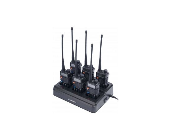 Портативная рация Baofeng UV-5R Black SIX PACK+Зарядный комплект (BL-5X6 + 6 АКБ BL-5) (UV-5R_6_6WCBF888S_BL-5), изображение 2 Портативная рация Baofeng UV-5R Black SIX PACK+Зарядный комплект (BL-5X6 + 6 АКБ BL-5) (UV-5R_6_6WCBF888S_BL-5), изображение 2