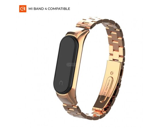 Ремінець до фітнес браслета Armorstandart Metal Band 4303 для Xiaomi Mi Band 4/3 Rose Gold (ARM55915)