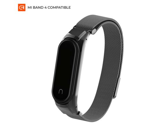 Ремінець до фітнес браслета Armorstandart Milanese Magnetic Band 4303 для Xiaomi Mi Band 4/3 Black (ARM55540)