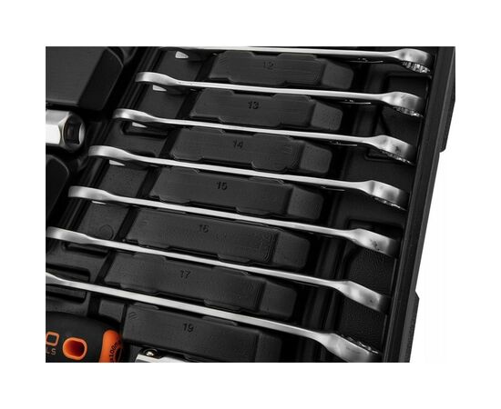 Набор инструментов Neo Tools 1/2", 1/4", 150 шт. (10-210), изображение 5 Набор инструментов Neo Tools 1/2", 1/4", 150 шт. (10-210), изображение 5