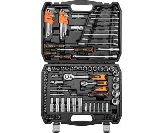 Набор инструментов Neo Tools 1/2", 1/4", 150 шт. (10-210)