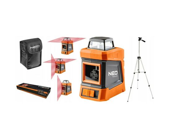 Лазерный нивелир Neo Tools 30 м, с футляром и штативом 1.5 м (75-102), изображение 5 Лазерный нивелир Neo Tools 30 м, с футляром и штативом 1.5 м (75-102), изображение 5