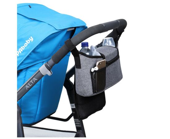 Сумка для мамы DreamBaby GREY DENIM Органайзер, подстаканник, крючки (G2285), изображение 2 Сумка для мамы DreamBaby GREY DENIM Органайзер, подстаканник, крючки (G2285), изображение 2