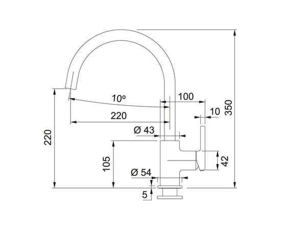 Смеситель Franke Lina (115.0626.022), изображение 2 Смеситель Franke Lina (115.0626.022), изображение 2