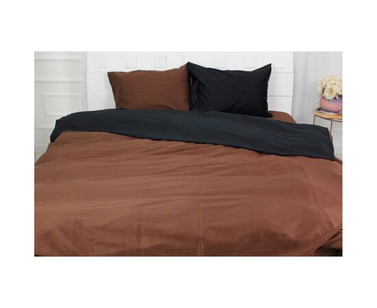 Постільна білизна MirSon King Size Сатин Premium 0211+0055 Dark Chocolate 220х240 (2200001169616), зображення 3 Постільна білизна MirSon King Size Сатин Premium 0211+0055 Dark Chocolate 220х240 (2200001169616), зображення 3