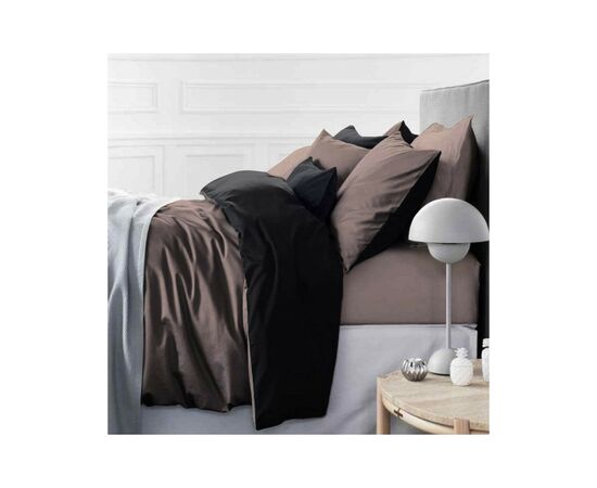 Постельное белье MirSon King Size Сатин Premium 0211+0055 Dark Chocolate 220х240 (2200001169616)