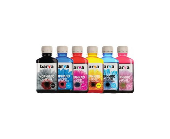 Чорнило Barva Epson T048/T080/T081, 6х180г BK/C/M/Y/LC/LM (E081-180-MP)