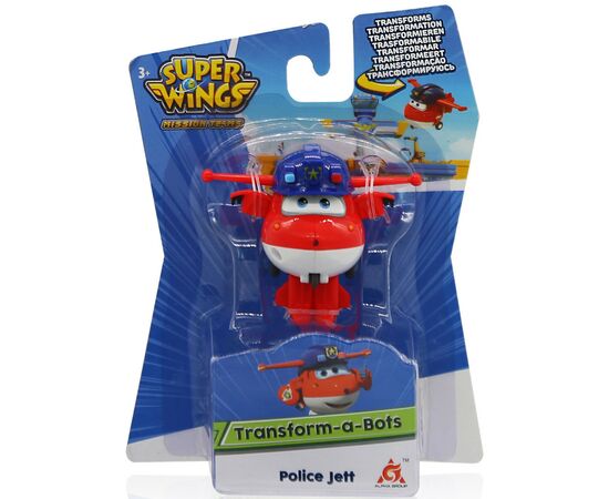 Трансформер Super Wings Transform-a-Bots Police Jett, Джетт полицейский (EU730031), изображение 2 Трансформер Super Wings Transform-a-Bots Police Jett, Джетт полицейский (EU730031), изображение 2