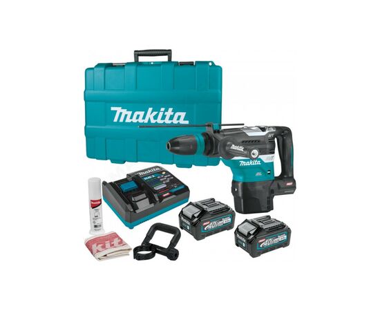 Перфоратор Makita HR005GM202 XGT, 40 V Max, BL4040x 2 шт, DC40RA (HR005GM202), изображение 3 Перфоратор Makita HR005GM202 XGT, 40 V Max, BL4040x 2 шт, DC40RA (HR005GM202), изображение 3