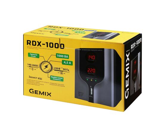 Стабилизатор Gemix RDX-1000, изображение 4 Стабилизатор Gemix RDX-1000, изображение 4
