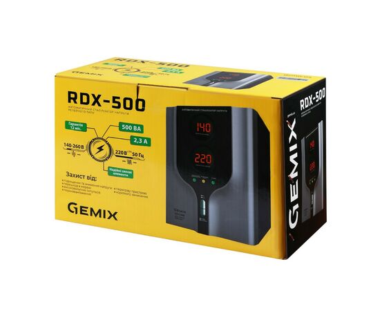 Стабилизатор Gemix RDX-500, изображение 4 Стабилизатор Gemix RDX-500, изображение 4