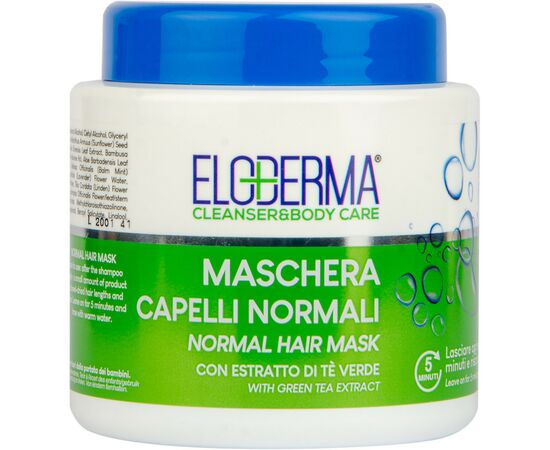 Маска для волосся Eloderma для нормального волосся з екстрактом зеленого чаю 500 мл (8059602241306)