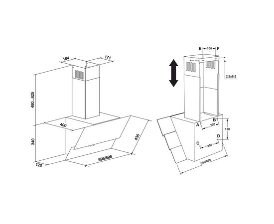 Вытяжка кухонная Eleyus GALANT 1200 LED 60 BL, изображение 10 Вытяжка кухонная Eleyus GALANT 1200 LED 60 BL, изображение 10