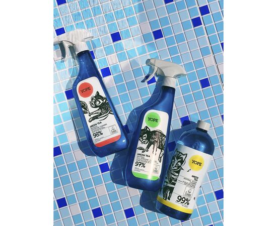Спрей для чистки ванн Yope Green Tea Natural All-Purpose Cleaner 750 мл (5905279370166), изображение 6 Спрей для чистки ванн Yope Green Tea Natural All-Purpose Cleaner 750 мл (5905279370166), изображение 6