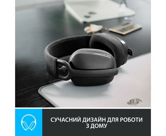 Наушники Logitech Zone Vibe 100 Wireless Graphite (981-001213), изображение 2 Наушники Logitech Zone Vibe 100 Wireless Graphite (981-001213), изображение 2