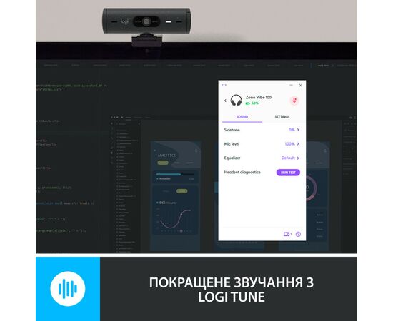 Наушники Logitech Zone Vibe 100 Wireless Graphite (981-001213), изображение 8 Наушники Logitech Zone Vibe 100 Wireless Graphite (981-001213), изображение 8