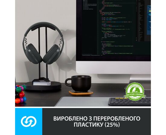 Наушники Logitech Zone Vibe 100 Wireless Graphite (981-001213), изображение 9 Наушники Logitech Zone Vibe 100 Wireless Graphite (981-001213), изображение 9