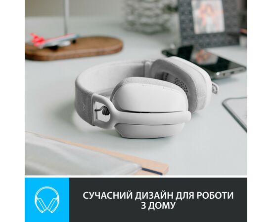 Наушники Logitech Zone Vibe 100 Wireless Off-White (981-001219), изображение 2 Наушники Logitech Zone Vibe 100 Wireless Off-White (981-001219), изображение 2