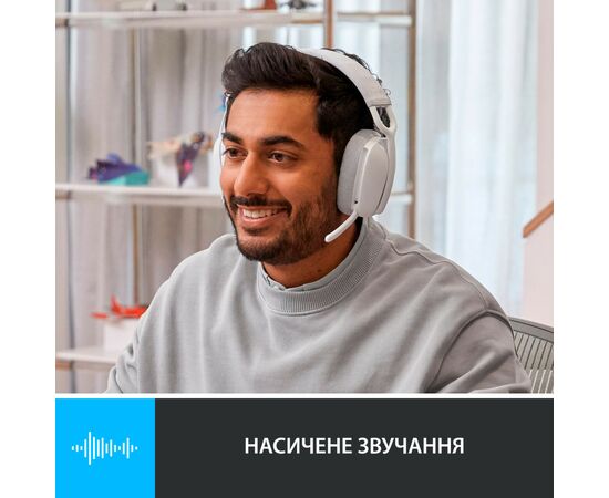 Наушники Logitech Zone Vibe 100 Wireless Off-White (981-001219), изображение 4 Наушники Logitech Zone Vibe 100 Wireless Off-White (981-001219), изображение 4