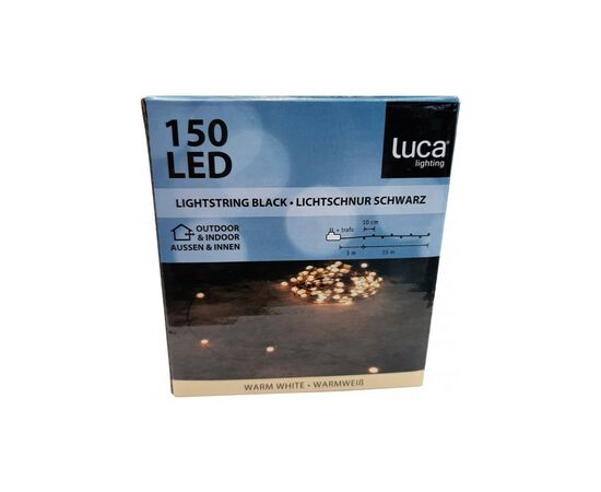Гирлянда Luca Lighting Струна черная 18 м теплый белый (8718861853162), изображение 4 Гирлянда Luca Lighting Струна черная 18 м теплый белый (8718861853162), изображение 4
