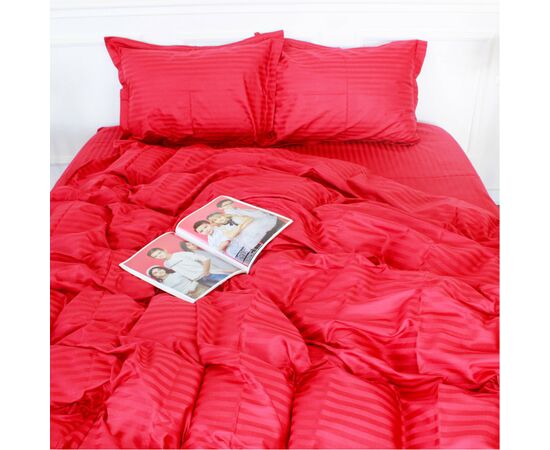 Постільна білизна MirSon SatinStripe 30-0018Red 175х210 Двоспальний (2200005254509)