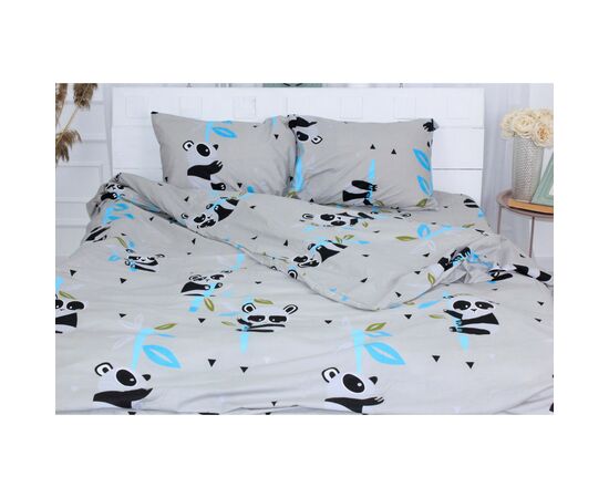 Постельное белье MirSon Бязь 17-0504 Panda is gray Двуспальный (2200003617016), изображение 2