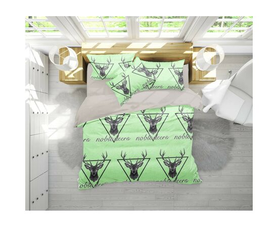 Постельное белье MirSon Бязь 17-0515 Noble deers lime Односпальный (2200003642087)