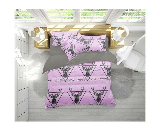 Постельное белье MirSon Бязь 17-0516 Noble deers pink Полуторный (2200003644425)