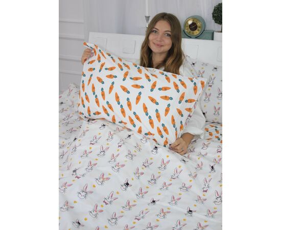 Постільна білизна MirSon Бязь 17-0529 Bunnies white King Size (2200003674309), зображення 5 Постільна білизна MirSon Бязь 17-0529 Bunnies white King Size (2200003674309), зображення 5