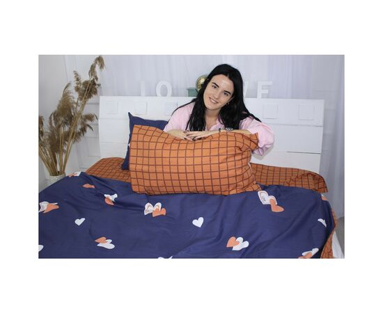 Постельное белье MirSon Бязь Premium 17-0442 Blue orange 160х220 (2200003074055), изображение 2