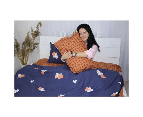 Постельное белье MirSon Бязь Premium 17-0442 Blue orange 160х220х2 (2200003075182), изображение 5