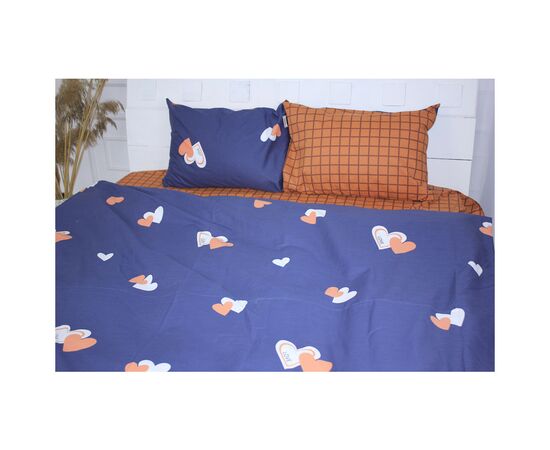 Постільна білизна MirSon Бязь Premium 17-0442 Blue orange 200х220 (2200003074017), зображення 4