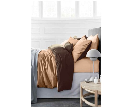 Постельное белье MirSon Сатин Premium Cappuccino 0165+0211 2х160х220 (2200001718548)