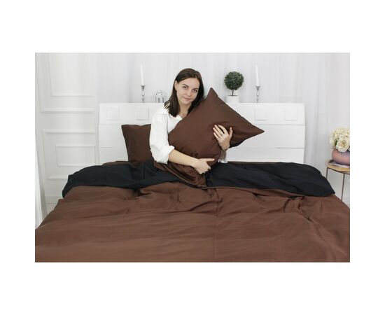 Постельное белье MirSon Сатин Premium Dark Chocolate 0211+0055 143х210 (2200000689252), изображение 5 Постельное белье MirSon Сатин Premium Dark Chocolate 0211+0055 143х210 (2200000689252), изображение 5