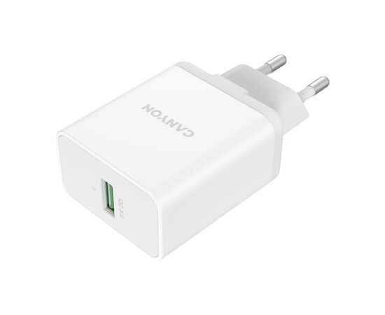 Зарядное устройство Canyon QC3.0 36W WALL Charger (CNE-CHA36W01), изображение 2 Зарядное устройство Canyon QC3.0 36W WALL Charger (CNE-CHA36W01), изображение 2