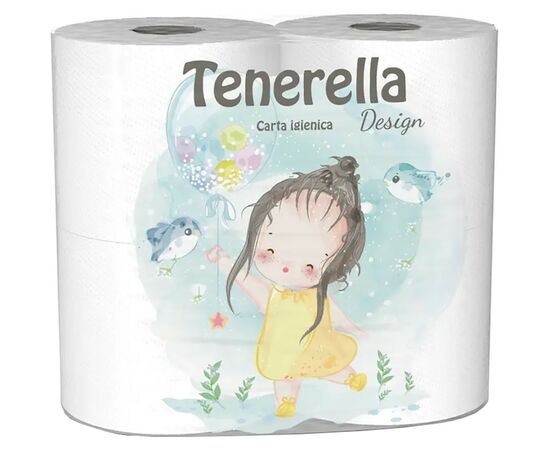 Туалетная бумага Tenerella Design 3 слоя 250 отрывов 4 рулона (8021161003732)